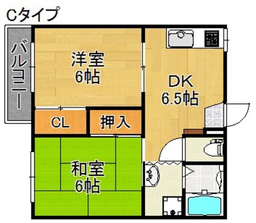 フジパープルハイツの物件間取画像